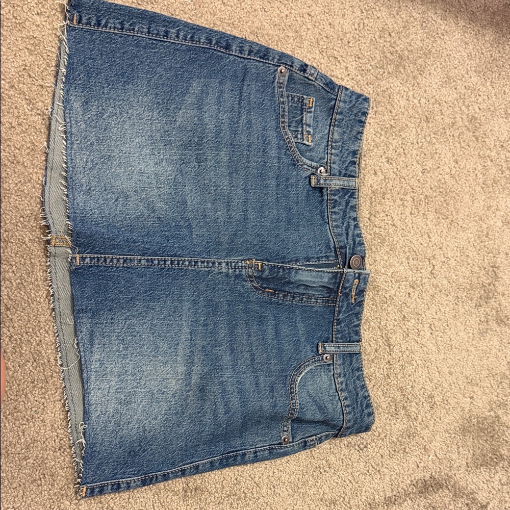No Boundaries Blue Denim Mini Skirt